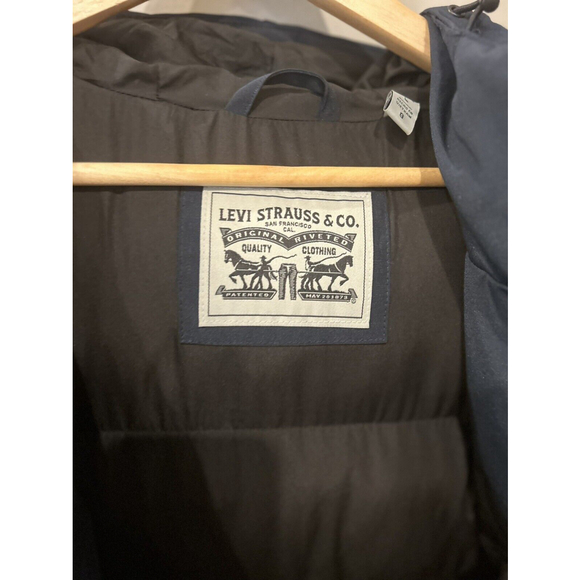 Levi’s Full Length Navy Parka Jacket | NWOT | Size Large - Picture 6 of 9